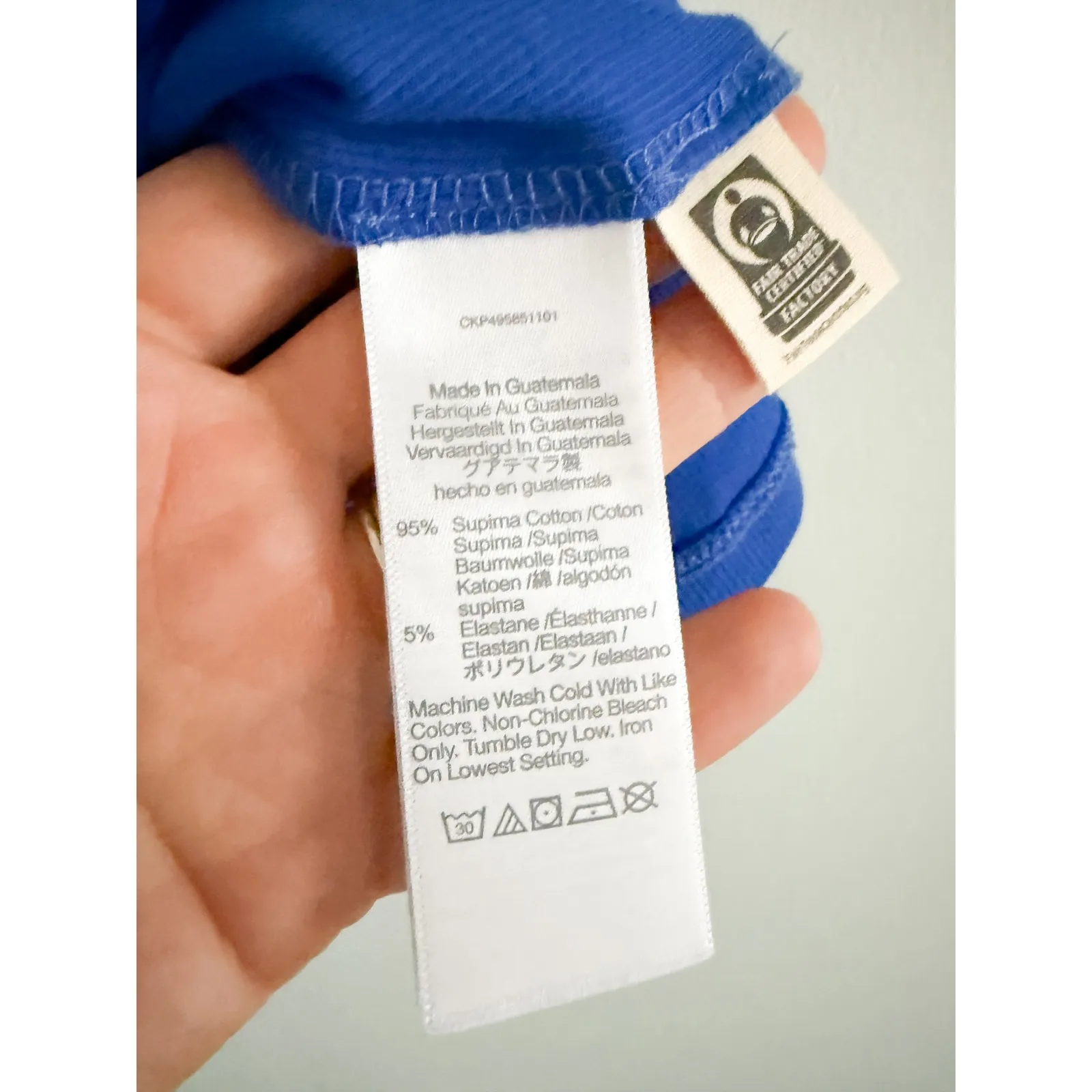 Madewell | NWT High-Neck (Re)generative Cotton Essential Tank Sapphire Blue Sz S - Image 5