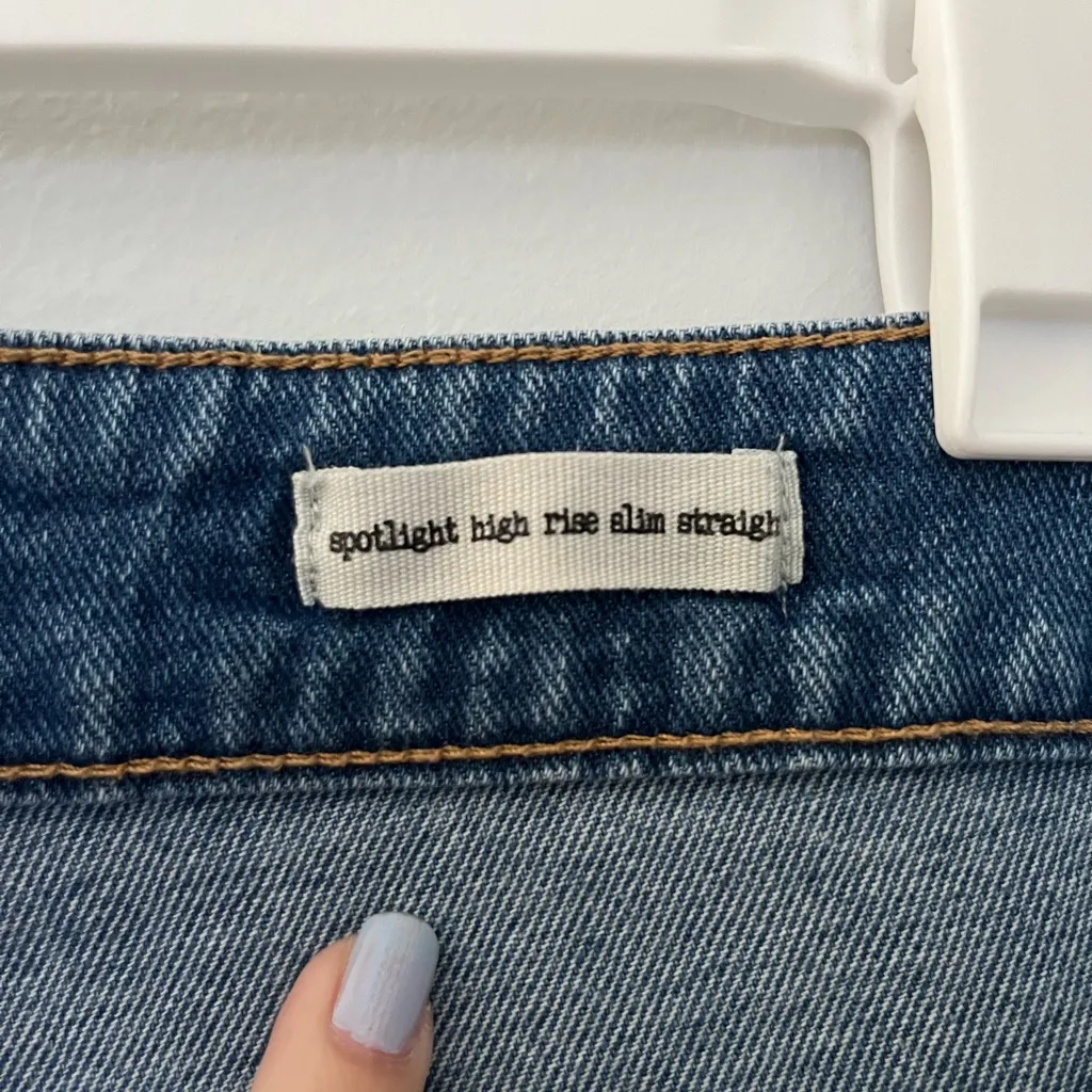 Jessica Simpson Spotlight High Rise Slim Straight‎ Cropped Raw Hem Size 20W - Image 3
