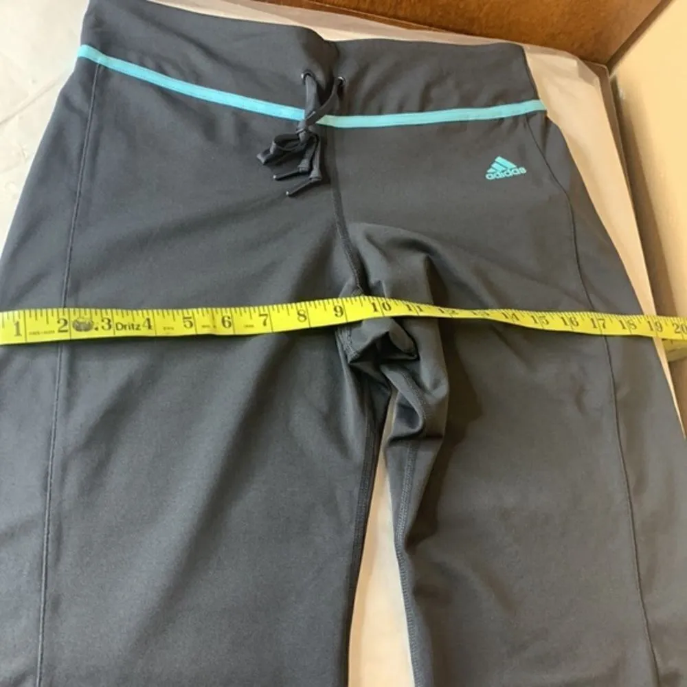 Adidas Wide Leg Drawstring Waist Yoga Athletic Pants Size Medium - Image 7