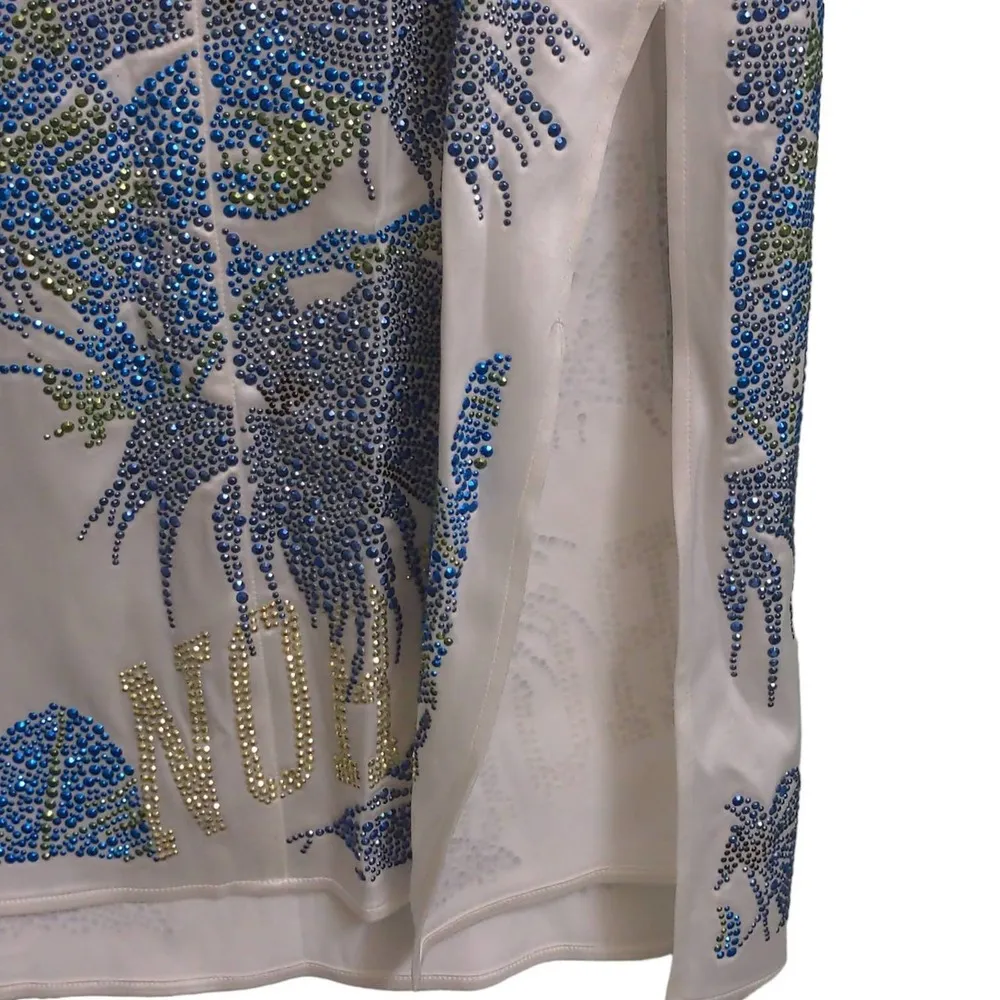 Off-White Virgil Abloh Gender Inclusive Beaded Jungle Slipdress EUR 42 (6) New - Image 4