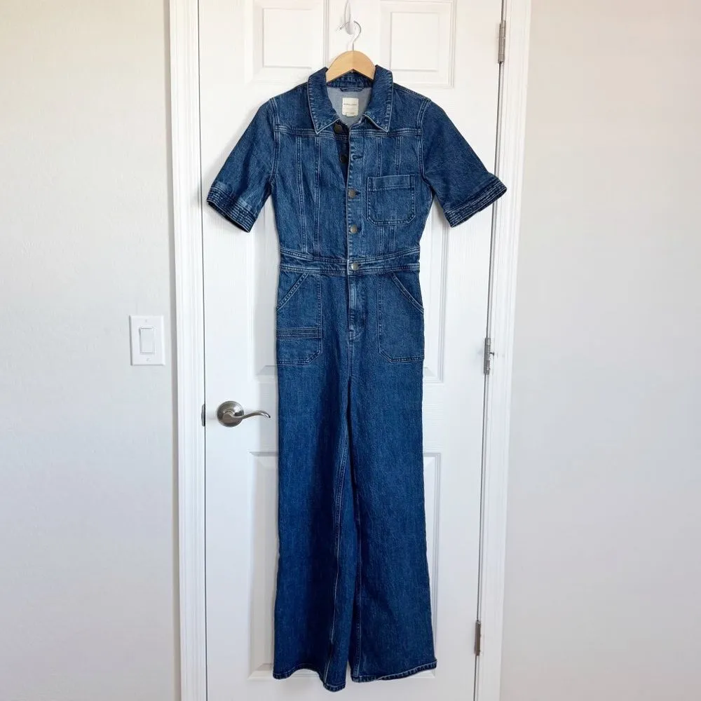 NEW Anthropologie Seventy + Mochi Elodie Denim Jumpsuit Size 2 - Image 14