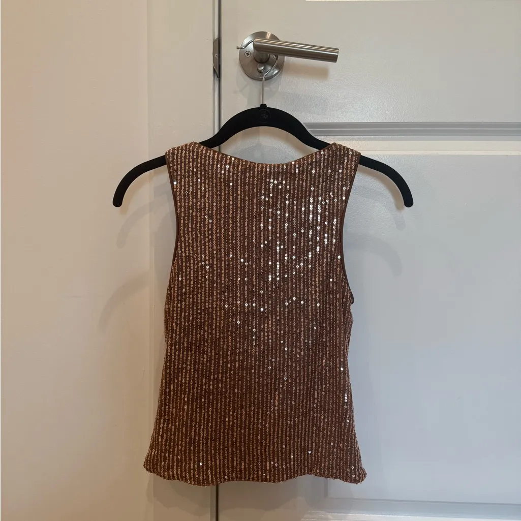 Superdown Sequin Tank Top - Image 5