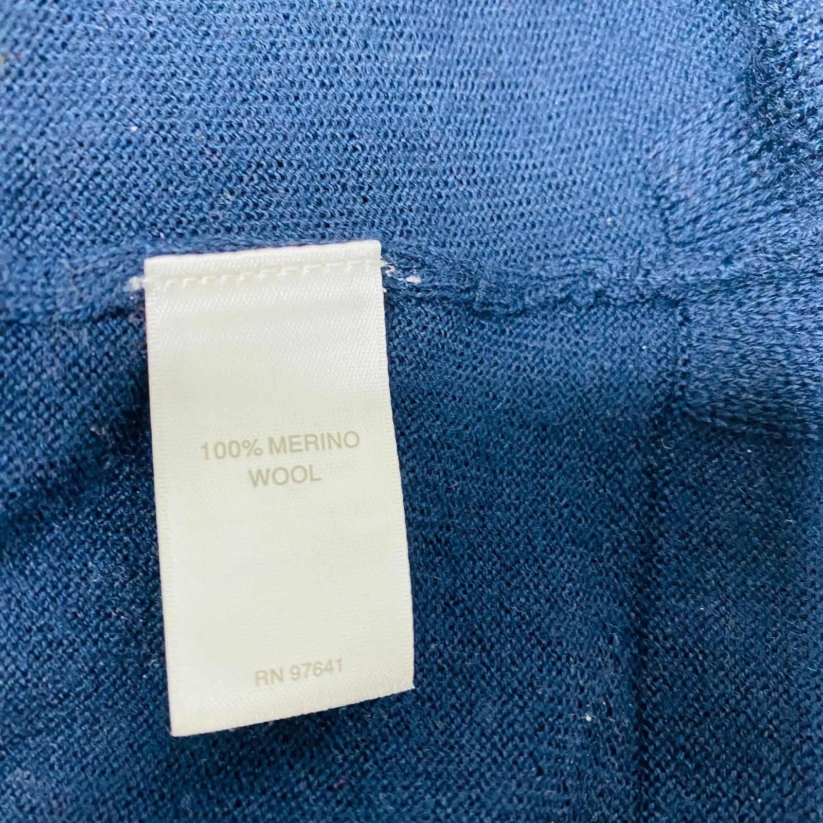 J Jill Talia Merino Wool Navy Blue Tunic Pullover Knit Sweater Soft Warm Sz MP - Image 7