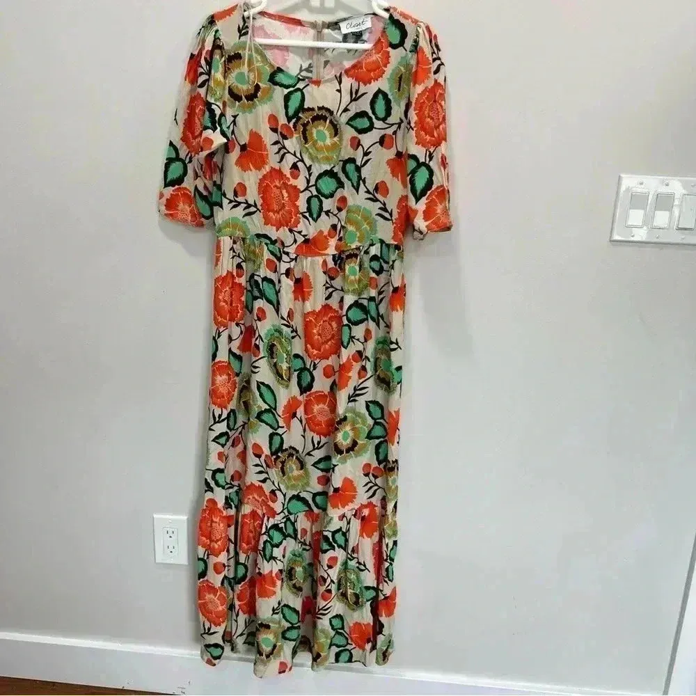 Closet London floral tropical dress Size 8 Orange - Image 2