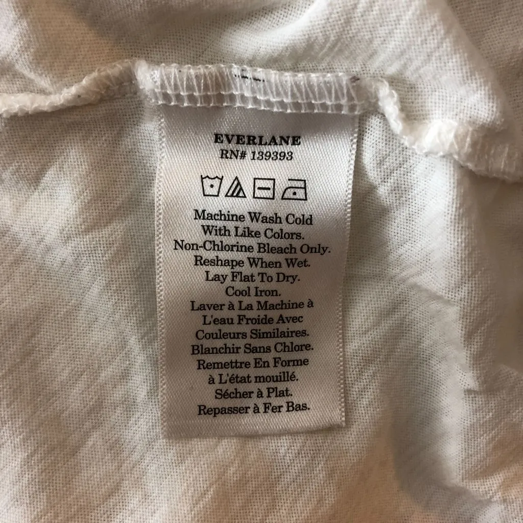 Everlane The Air Cami Tank Top Lightweight Cotton White XL - Image 7