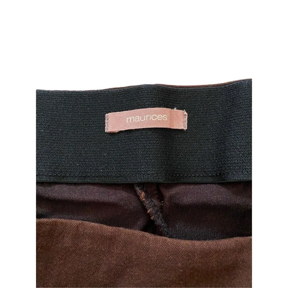 Maurices Checkered Straight Leg Leggings Pants Career Formal Workwear - Image 5