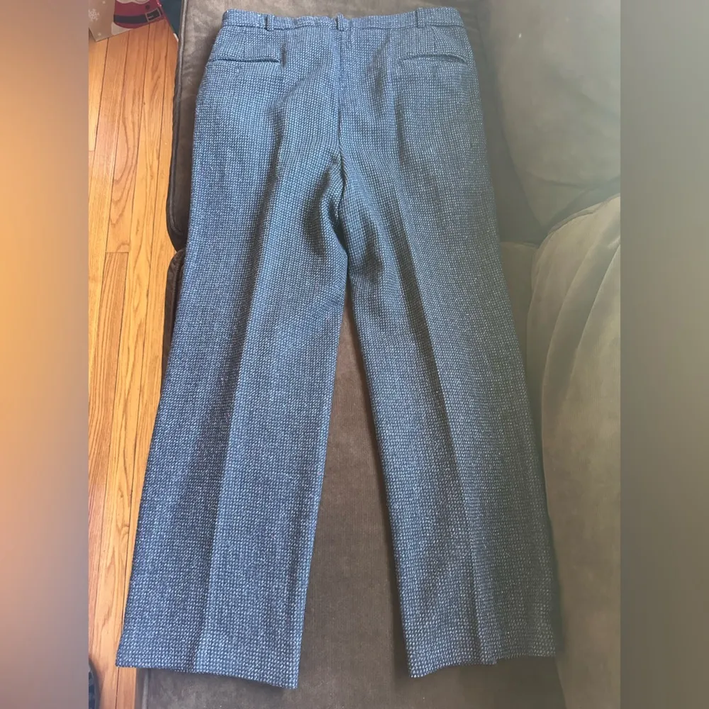 Barry Bricken Sport Black Gray Multi Color 100% Virgin Wool Dress Pants … Size M - Image 2