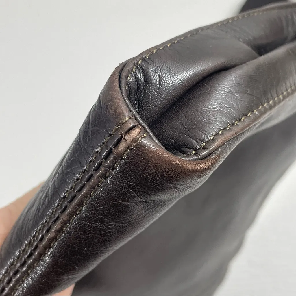 Paolo Masi Brown Leather Buttery Soft Shoulder Bag with Braided Leather Strap - Image 15