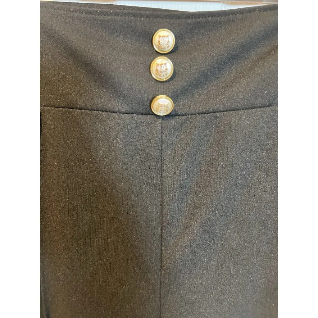 SHEIN Prive Plus High Waist Button Detail Tapered Ankle Pants 3XL (US 18) Black - Image 5