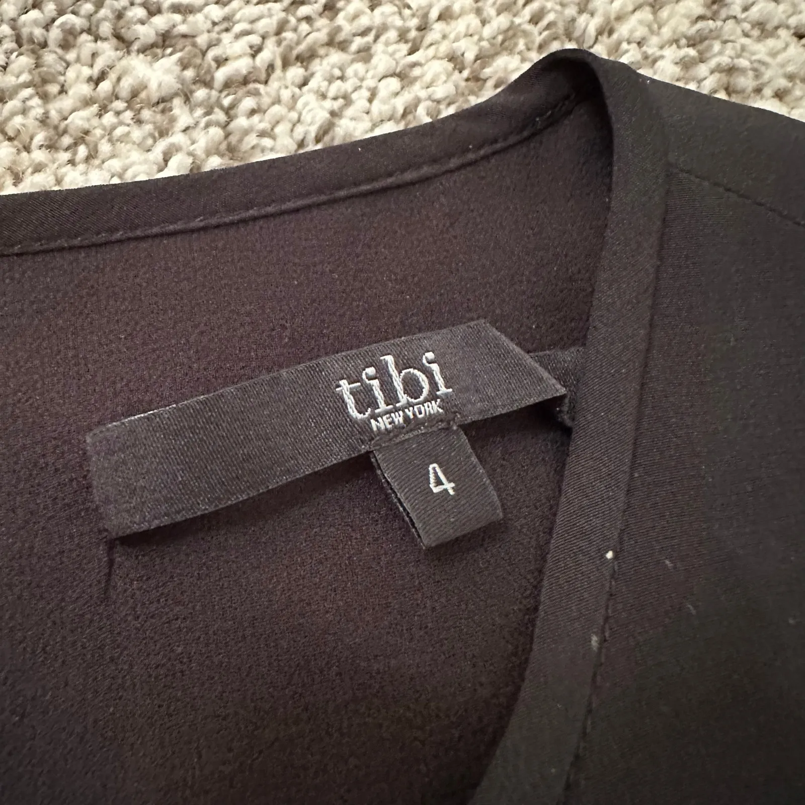 Tibi black silk sleeveless tank top size 4 - Image 6