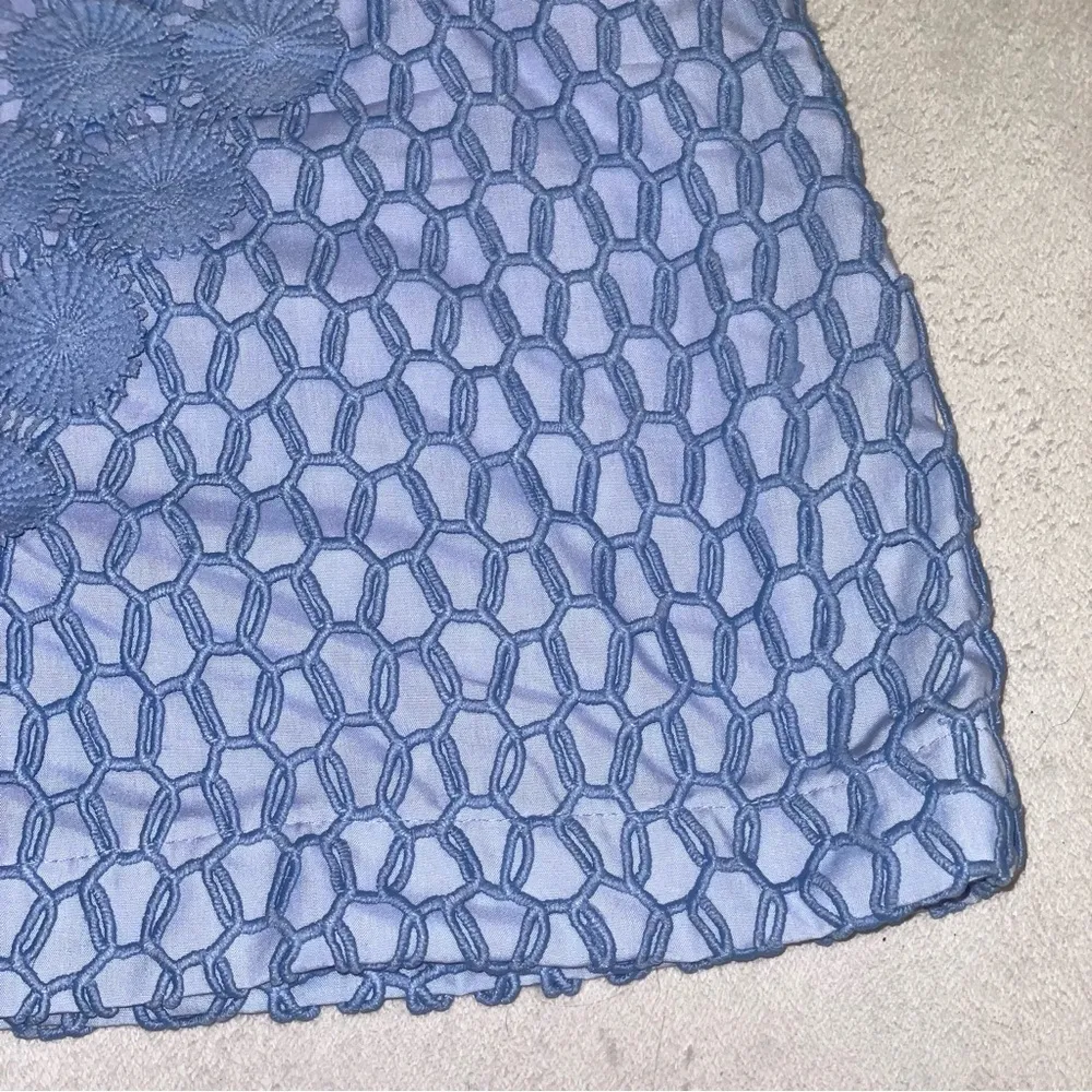 Topshop Rosie Wrap Lace Mini Skirt Blue Crochet Coquette Boho NWT - Image 5