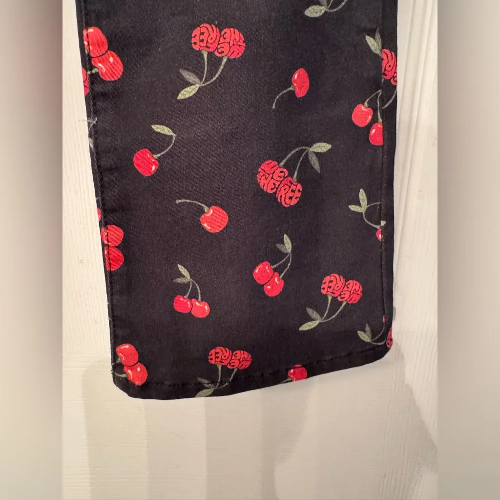 Free People We The Free In My Feelings Printed Cropped Slim Flare Pants Size XS - Image 11