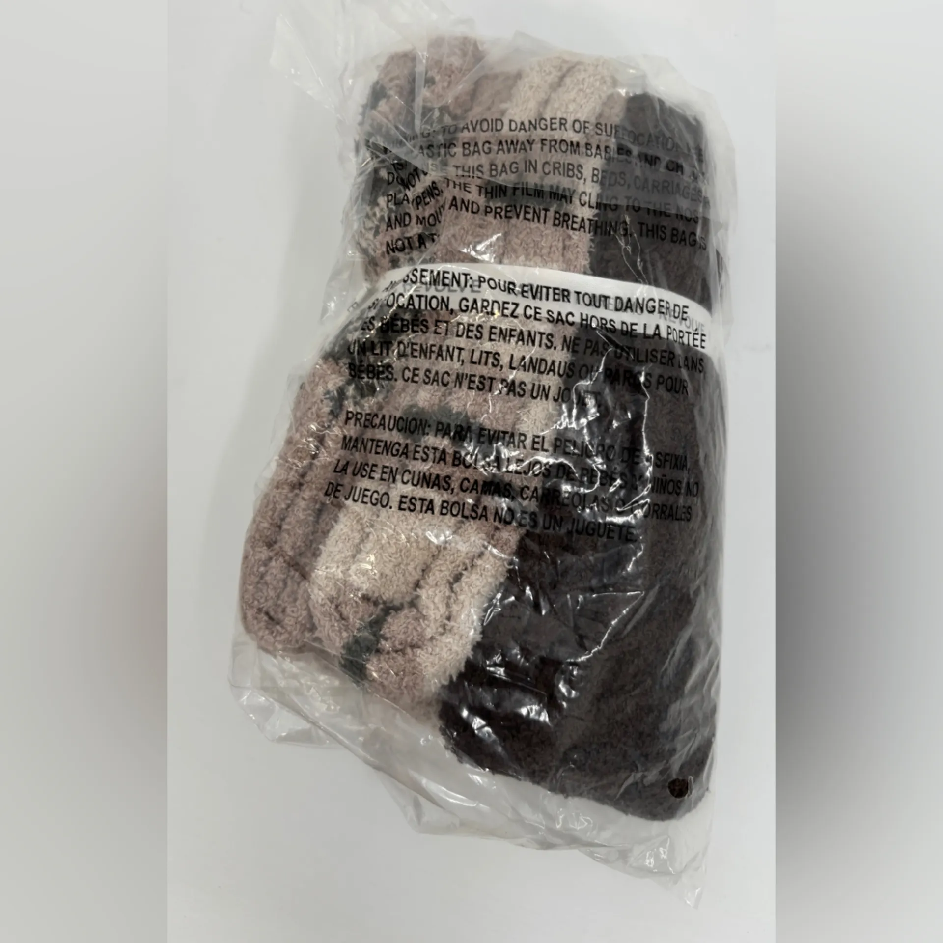 Barefoot Dreams x Revolve CozyChic Socks Set Taupe Multi Pack - Image 3