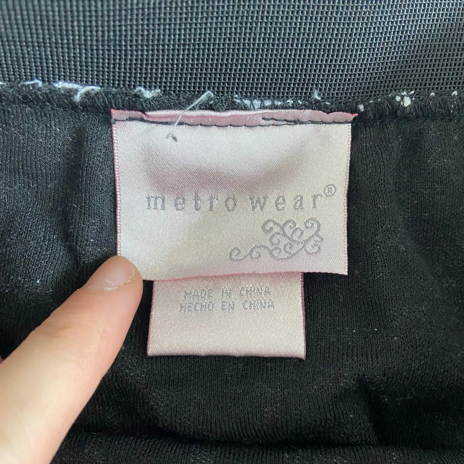 Vintage Metrowear white black geometric pull on stretch mermaid midi skirt M Size M - Image 5