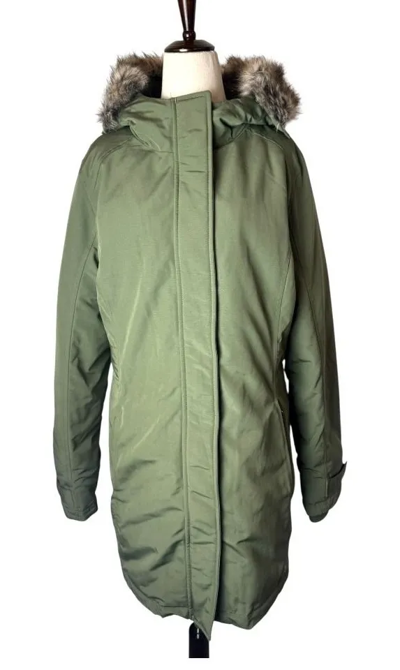 Spyder Coat Women Medium Sage Green Hooded Insulated Explorer Parka Outdoor - Image 1