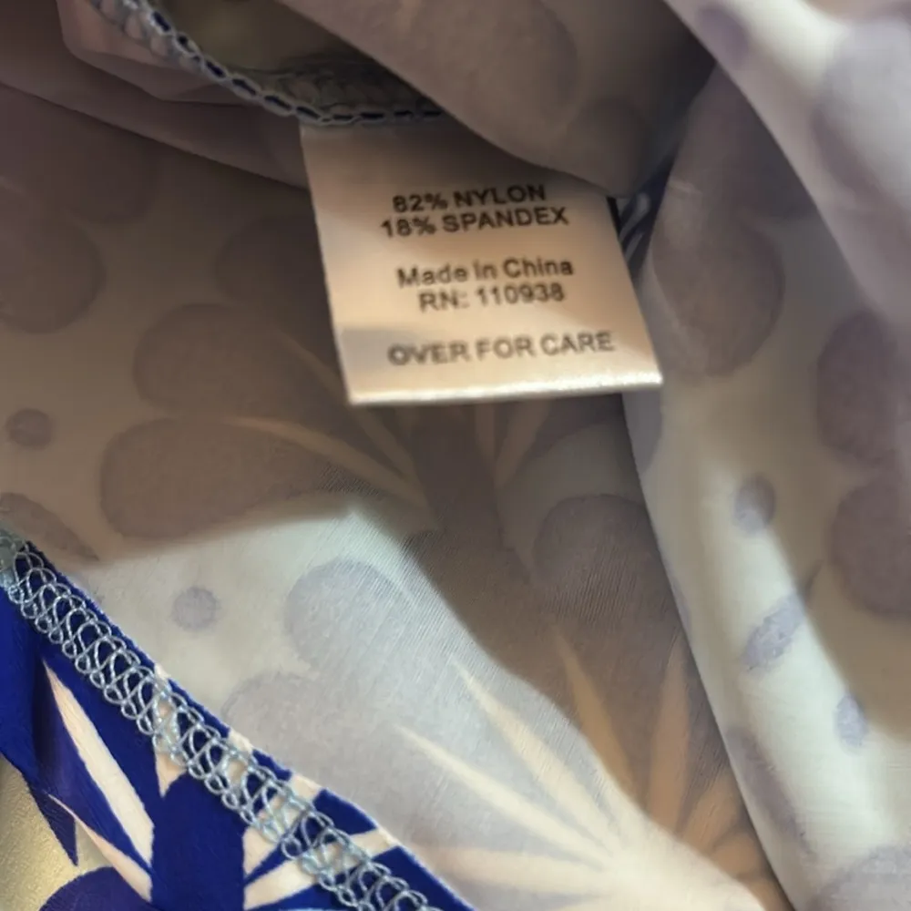 All For Color Starburst Blue Sun Protection Floral Dress Size Small Tee‎ Shirt - Image 9