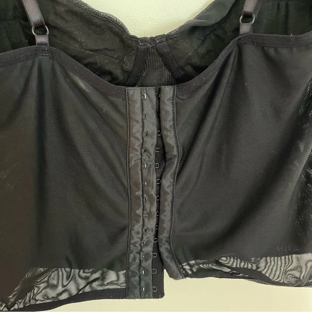 Divided H&M Modern Love Corset Black Lingerie Top Large Mesh Fitted - Image 6