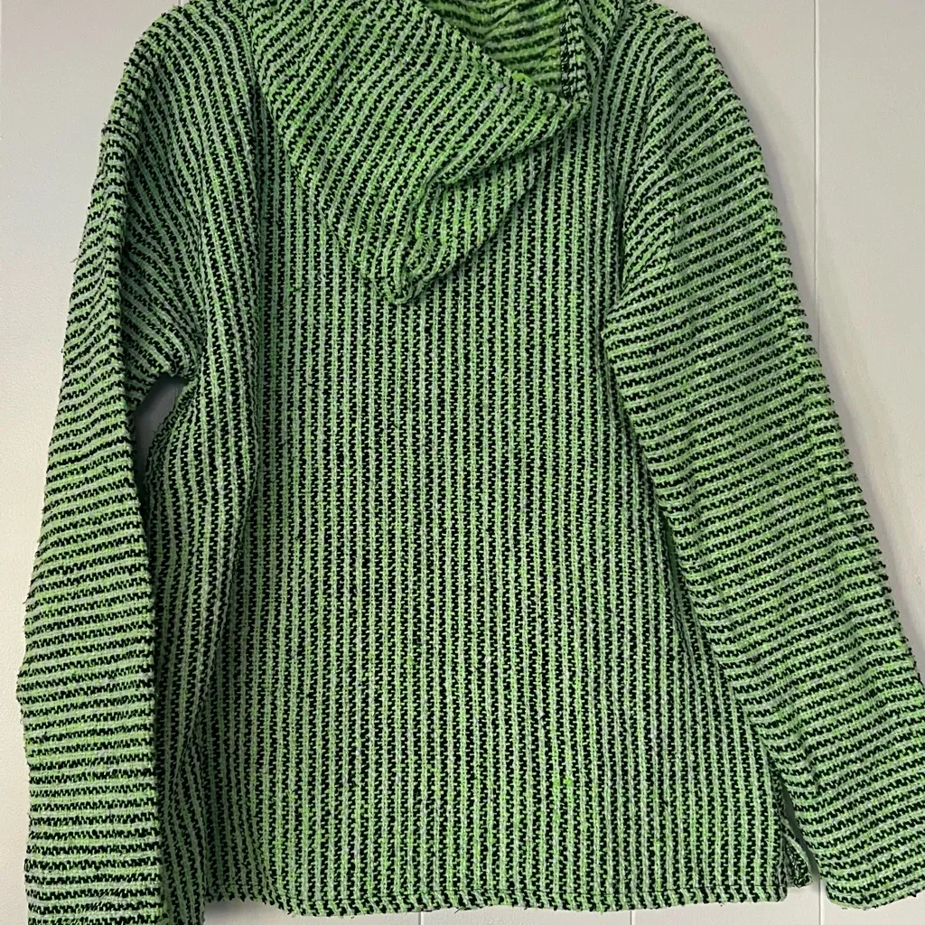 Baja Hoodie Jacket IWS Long Sleeve Unisex Full Zip Pocket HU Green Size L - Image 2