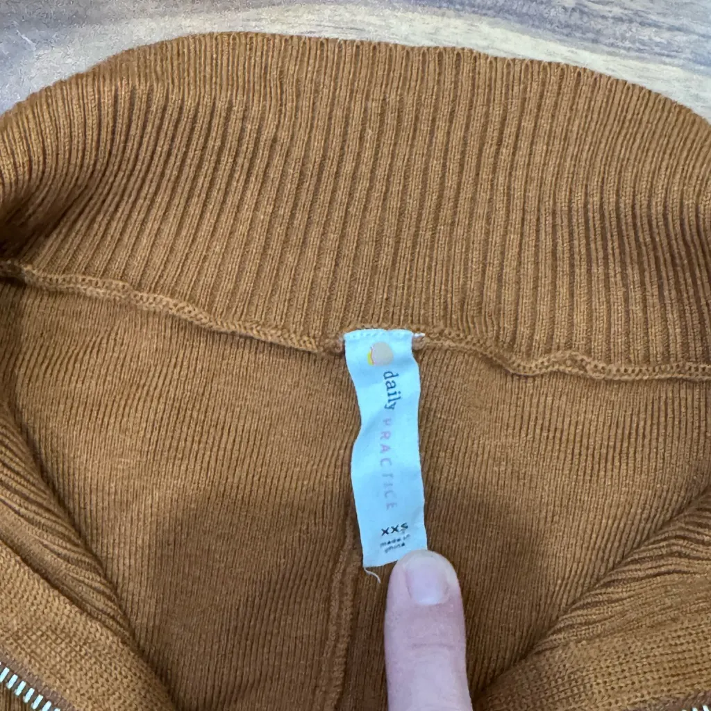 Daily Practice Women's Rust Zip-Up Sweater - Image 2