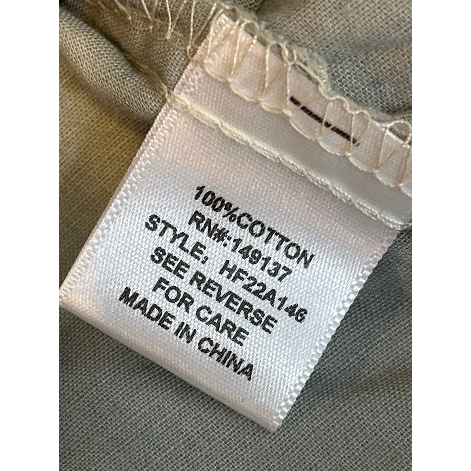 Hyfve‎ Beige Puff Sleeve Tie Front Crop Shirt Large - Image 5