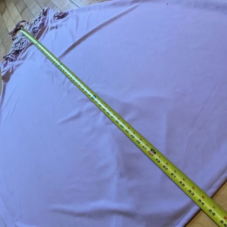 Vintage Lavender Cottagecore Halter Maxi Dress and Shrug Purple Size M - Image 9