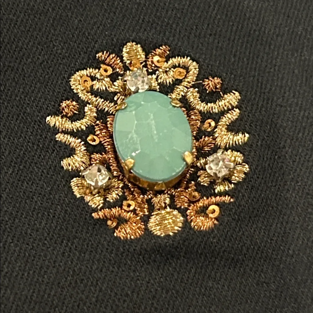 Chicos So Slimming Girlfriend Slim Leg Ankle Jeans Embellished Black 2.5R - Image 4