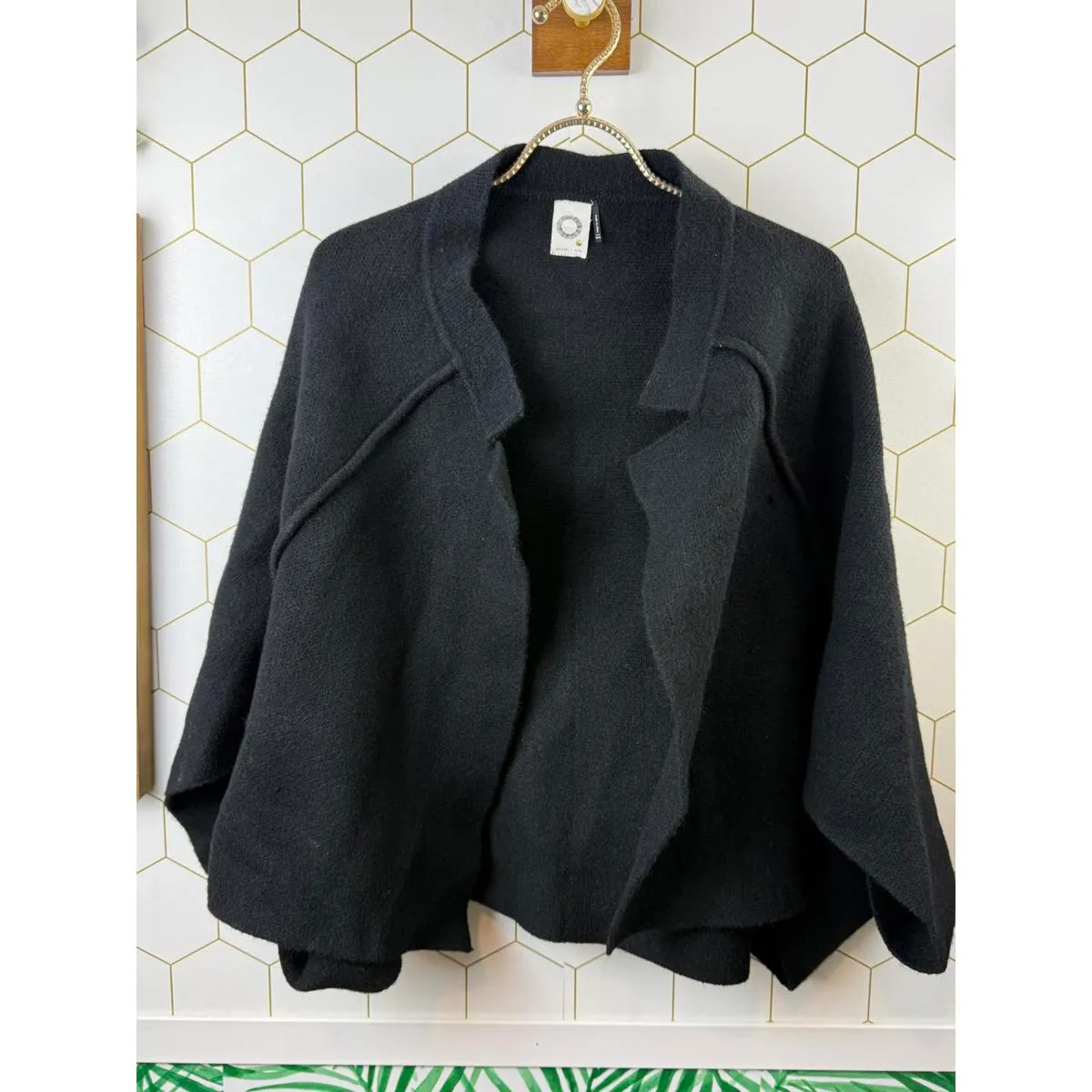 Akemi + Kin from Anthropologie Black Front Women's Outerwear Jacket -Size - O/S - Image 5