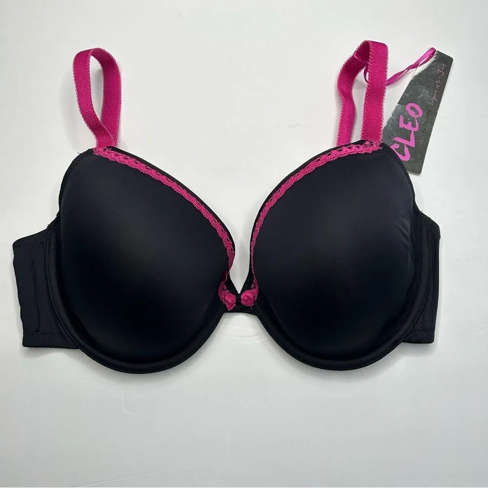 New Panache Jude black Molded Cup Bra 34F 34DDD Lace Trim - Image 2