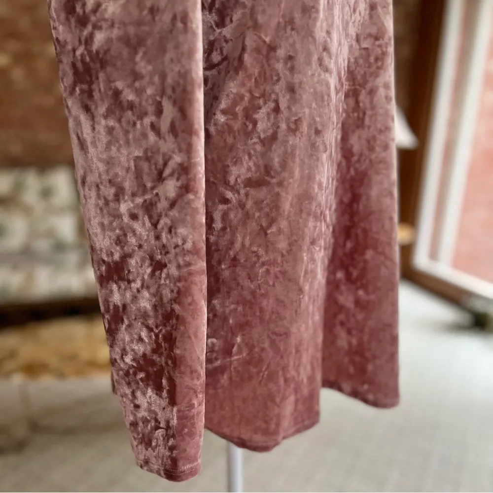 Lime n Chili Top Mauve Pink Velvet Cold Shoulder Cutout 6 Party Date Glam Chic - Image 13