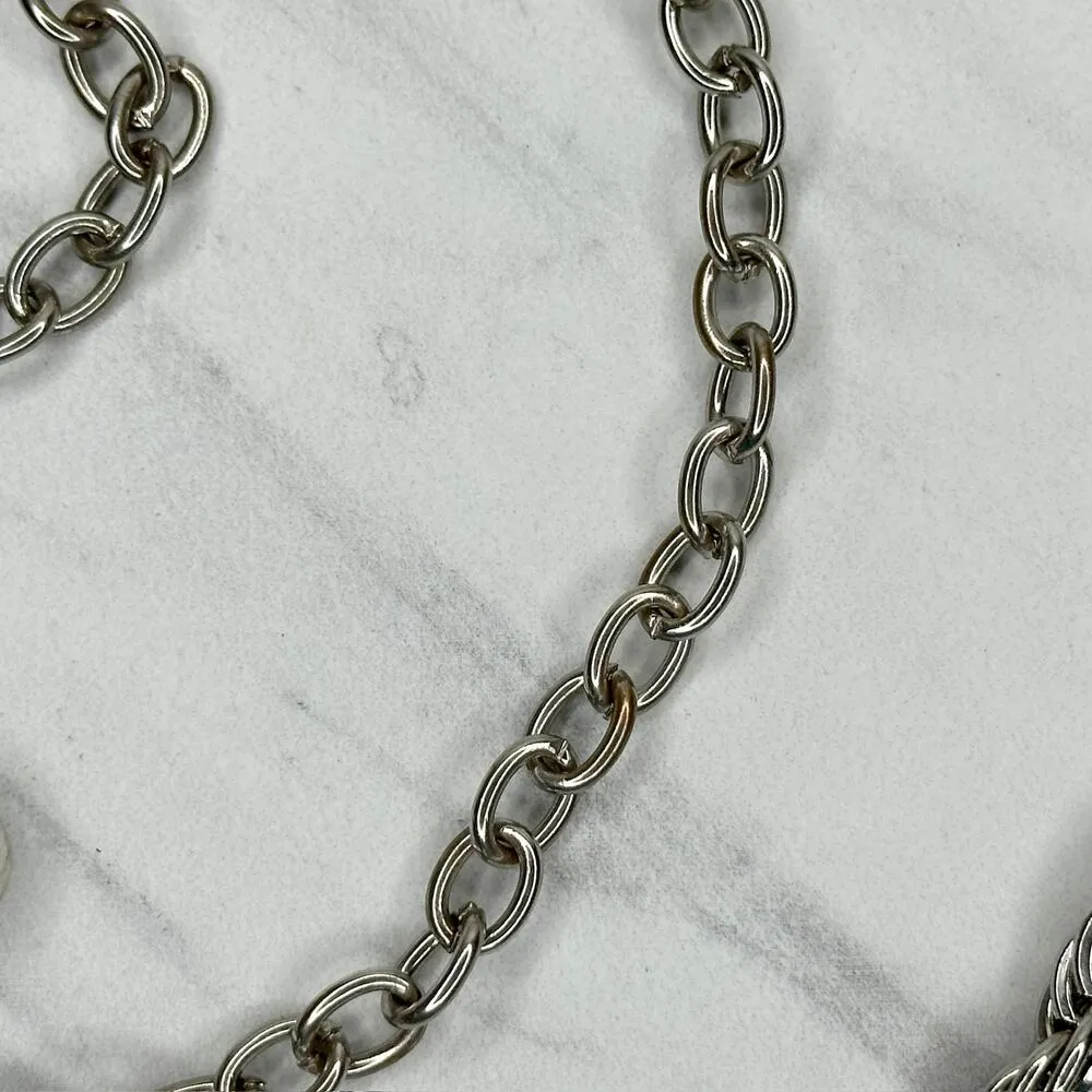 Silver Rope Chain Link Belt Y2K Festival One Size (OS) 27.25" - Image 10