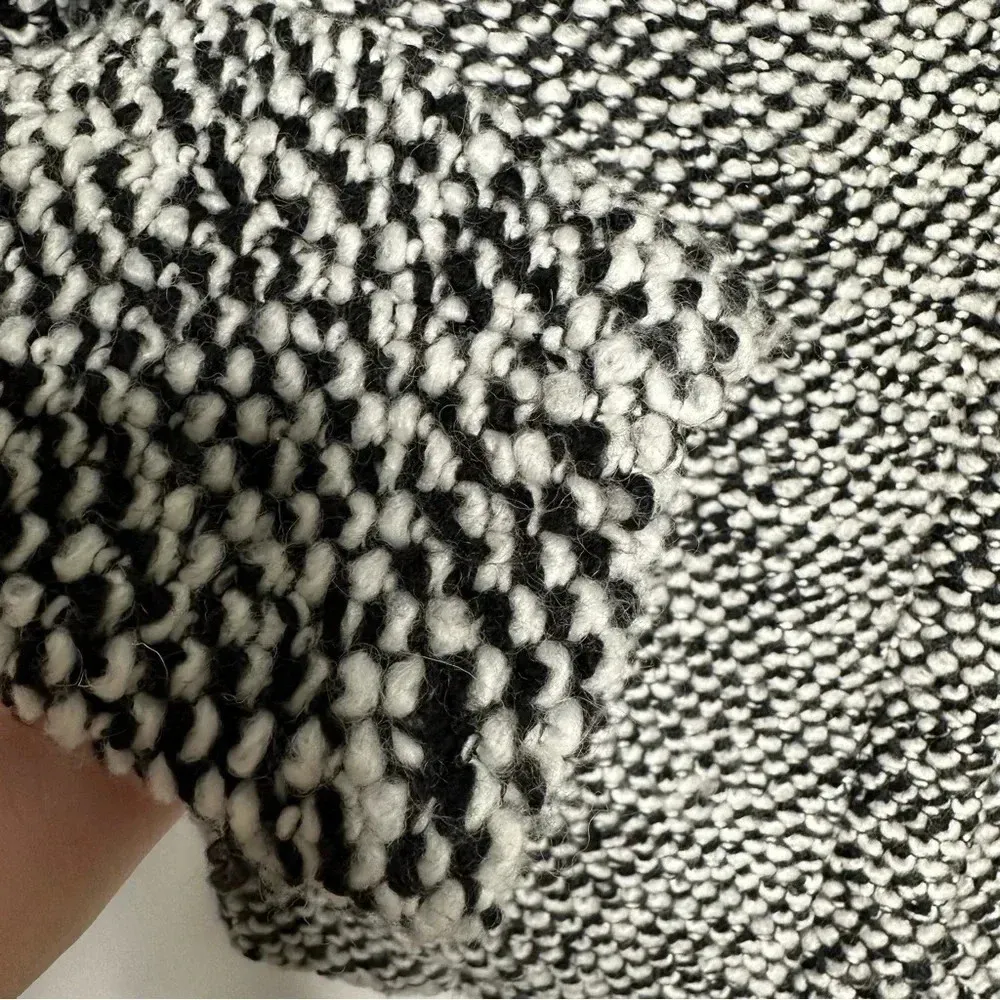 BLANK NYC Marled Boucle Asymmetrical Zip Wool Blend Jacket Size Medium - Image 6