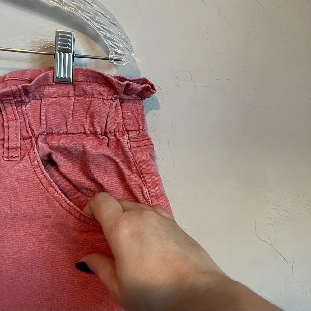 Wild Fable Paper bag High‎ Rise Double Button Denim Shorts - Image 4