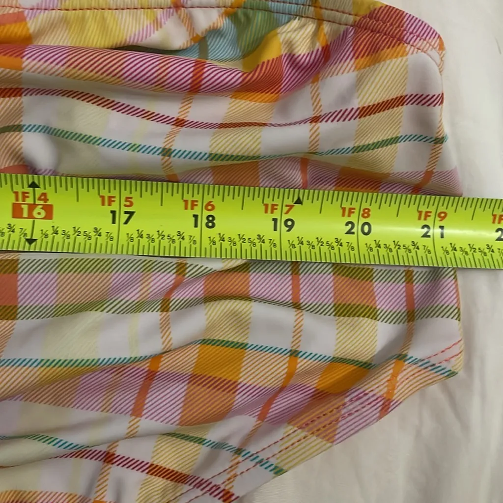 Bleu Rod Beattie Plaid Hip to Be Square One-Piece Swimsuit Womens size 6 Beach - Image 9