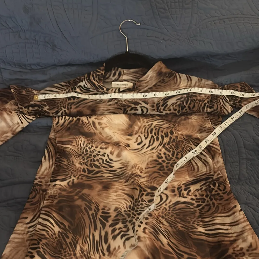 Chic Animal Print Long Sleeve Dress - Image 5