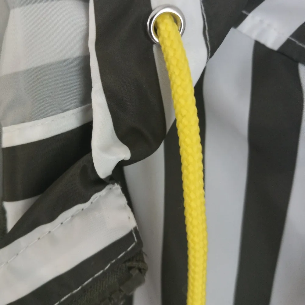 CI SONO XL Hoodie Zip Front Striped Windbreaker Waist Jacket Top - Image 6