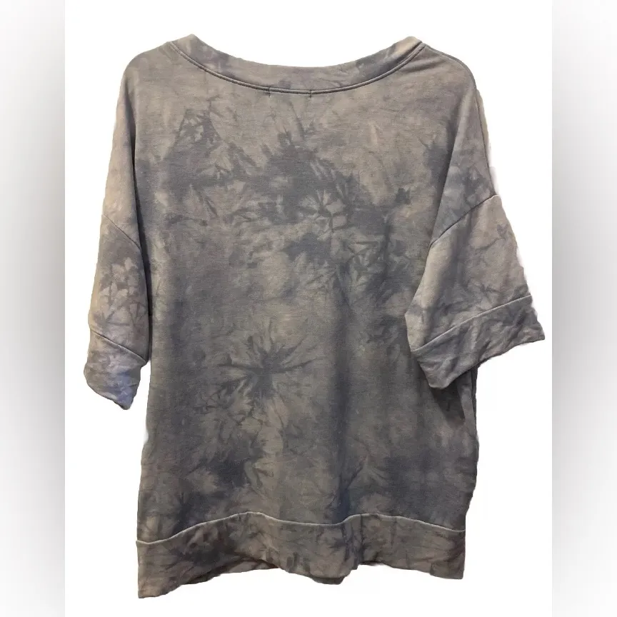 Cherish Blue Print Casual Top Size Small - Image 6