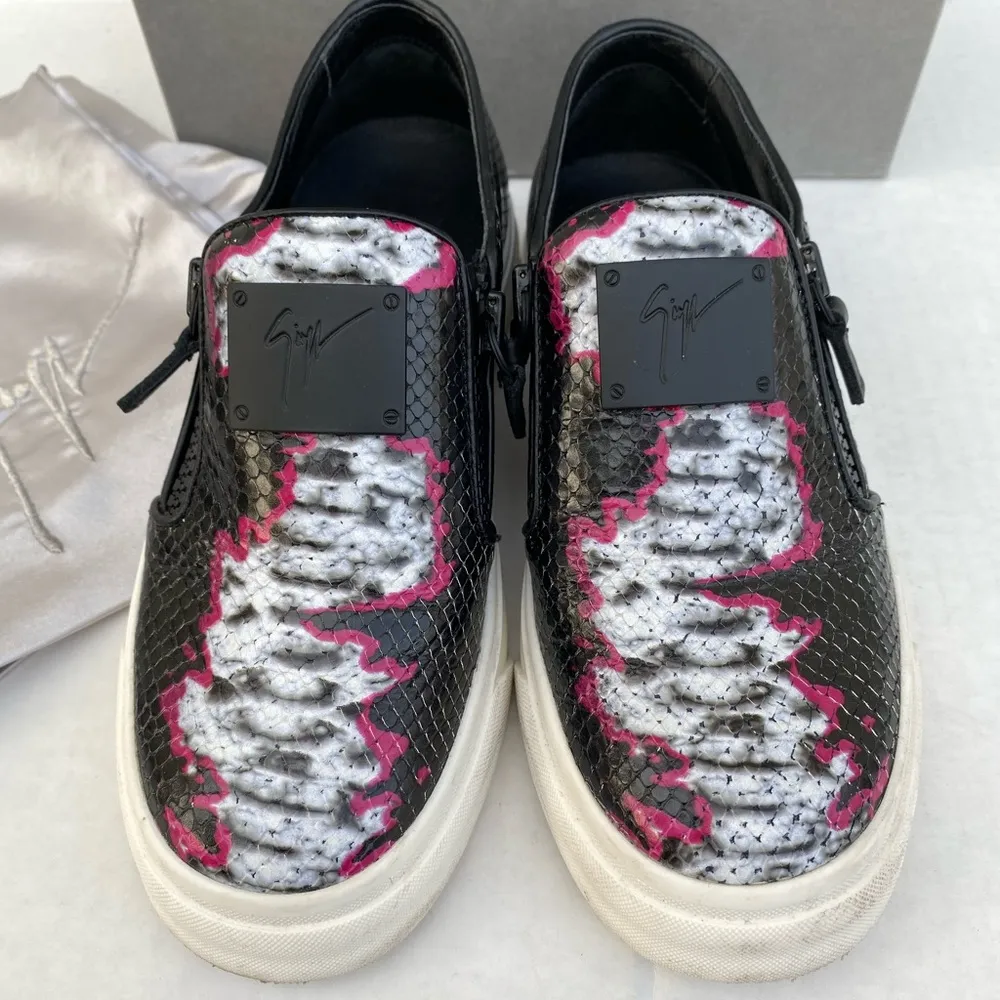 Giuseppe Zanotti London MocDonna SnakeSkin Sneaker - Image 9