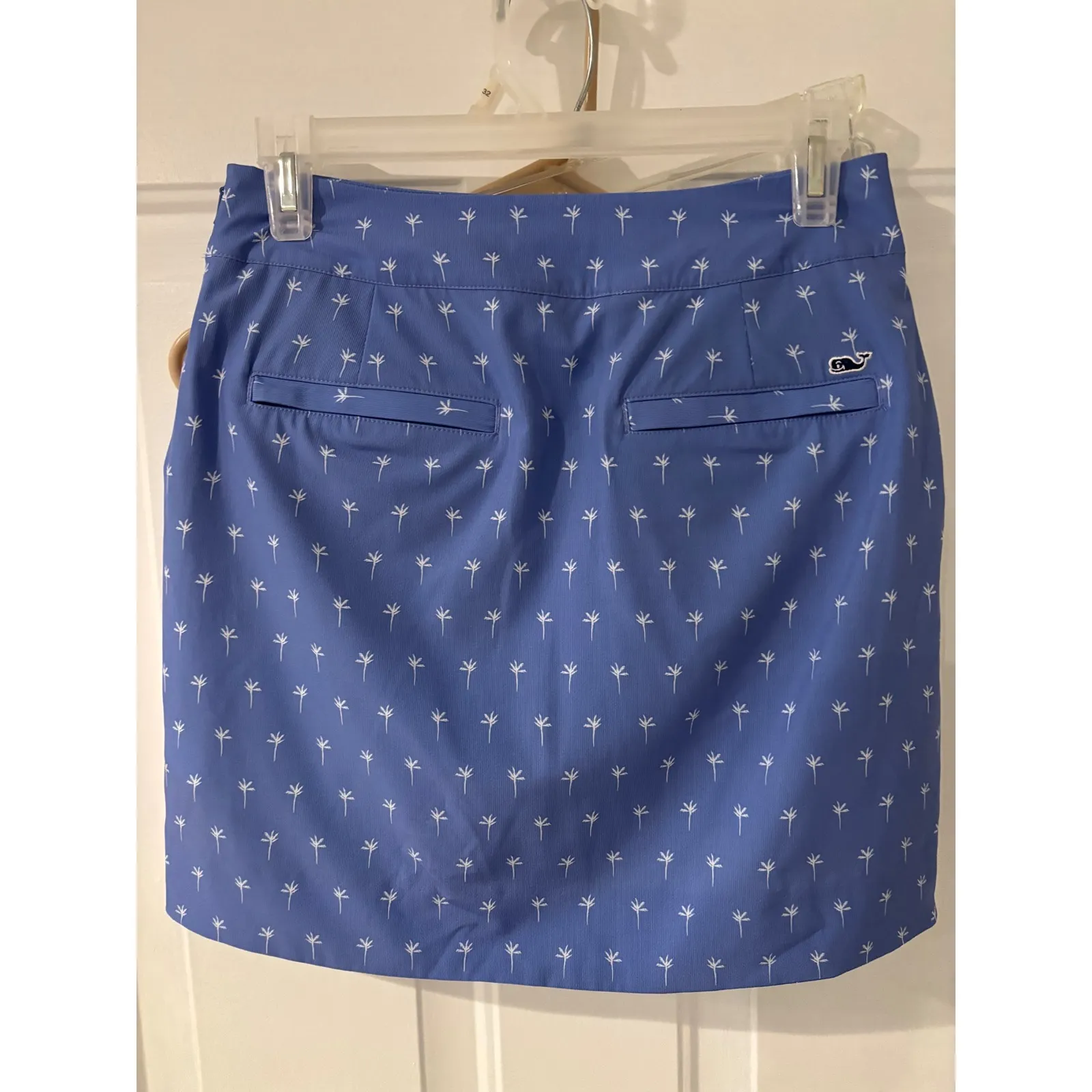 Vineyard Vines Performance Skort Palm Print Golf Athletic Blue Skirt Pockets XXS - Image 2