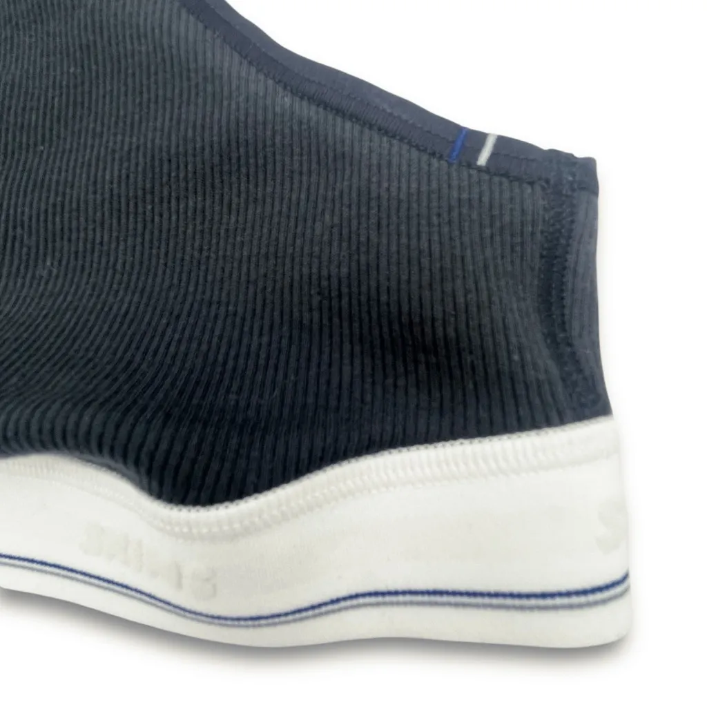 NWT SKIMS Cotton Rib Plunge Bralette Size 4X Sport Stripe Black White Logo Band - Image 7