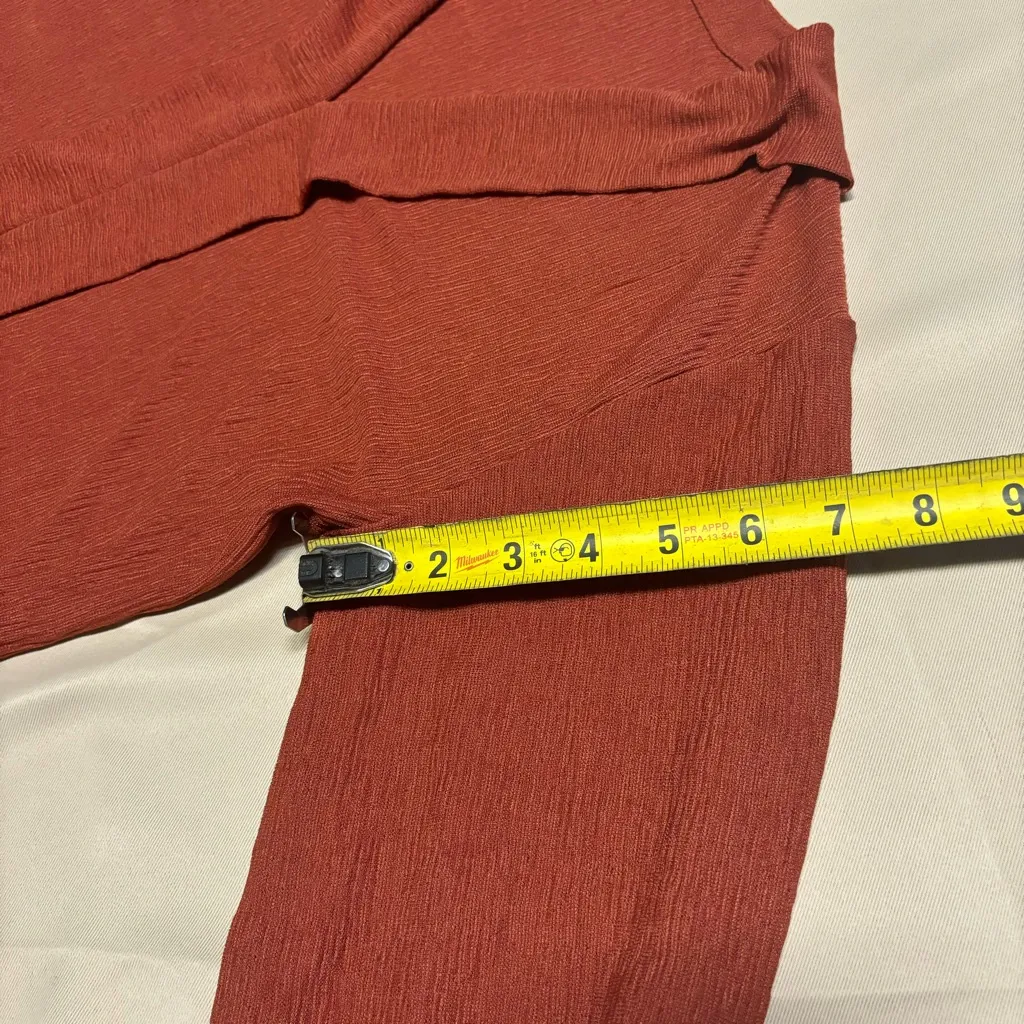 Zara, Long sleeve Dress Burnt Orange Size‎ Medium - Image 8