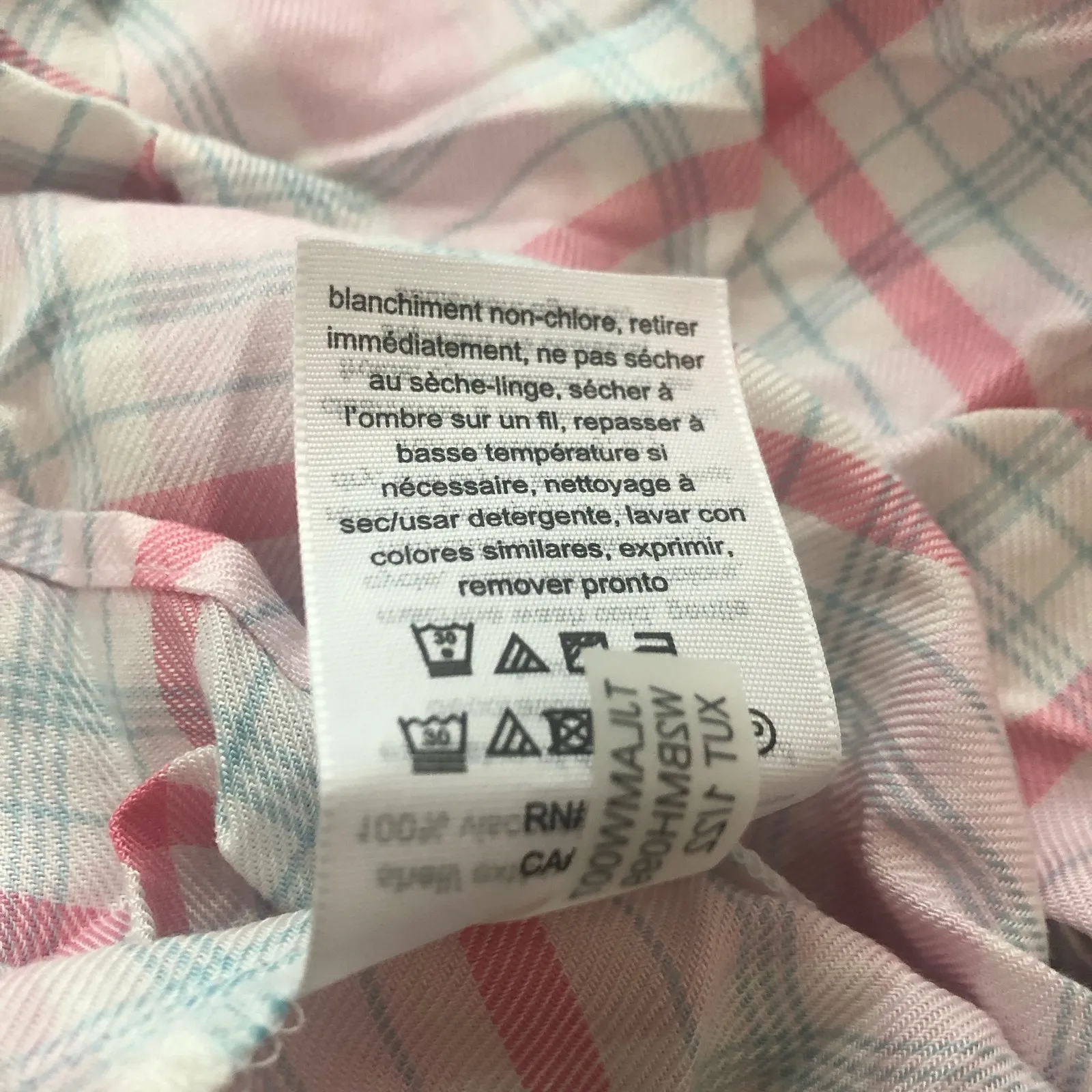 Tommy Hilfiger Womens Blouse Size 0X Pink White Check Rounded‎ Hem Pullover NWT - Image 12