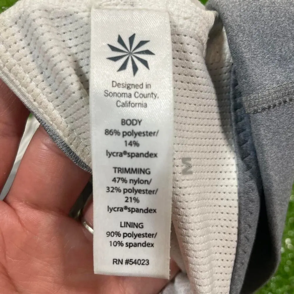 Athleta Womens M Active Padded Sports Bra Stripped Sporty Running‎ Activewear - Image 5