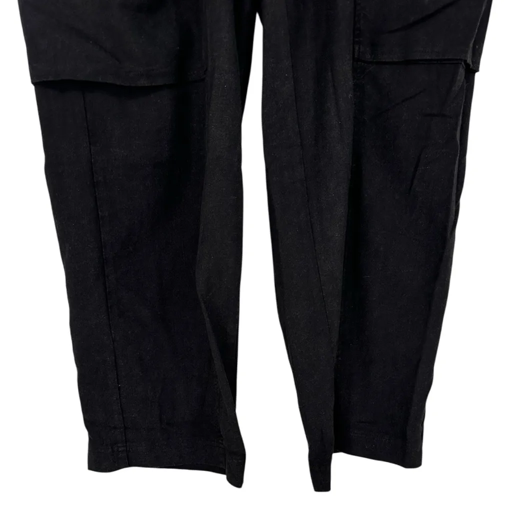 Heyson Black Mineral Wash Cargo Pants size 2X Elastic Waist Linen Cotton NWT Gray - Image 5