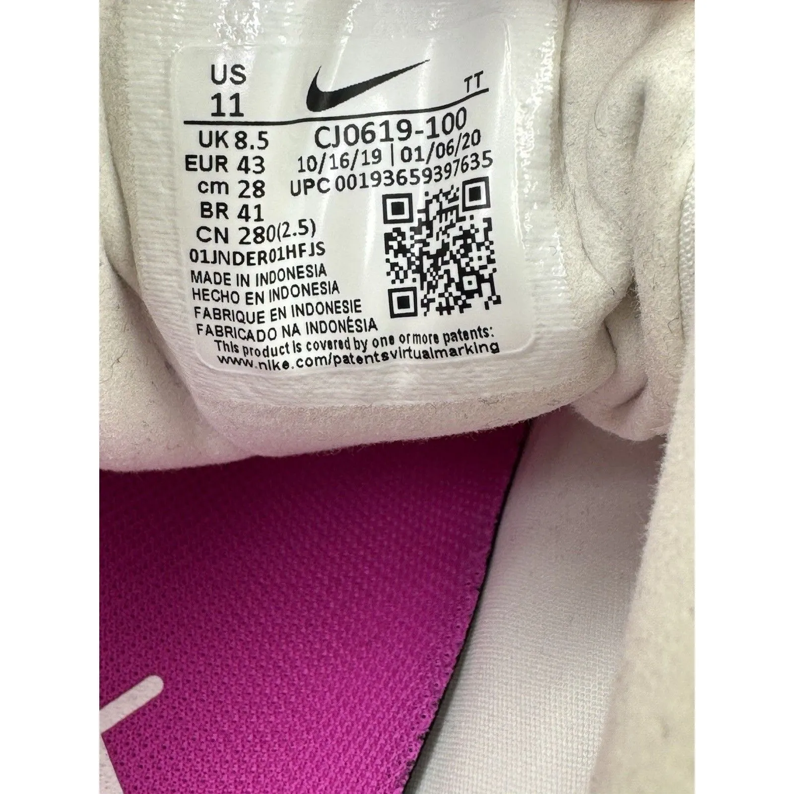 Nike Air Max 270 Unisex React Fire Pink CJ0619 100 Size 9.5Mens/11 Woman’s - Image 2