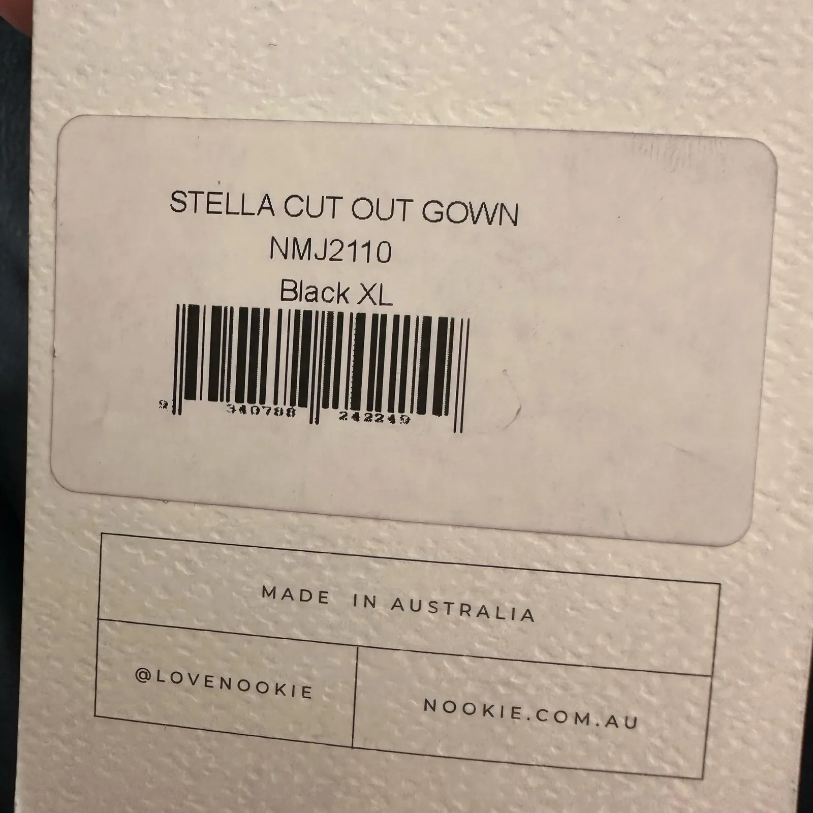 NWT Stella Cut Out Satin Maxi Gown Women's Black Size X-Large XL - Image 7