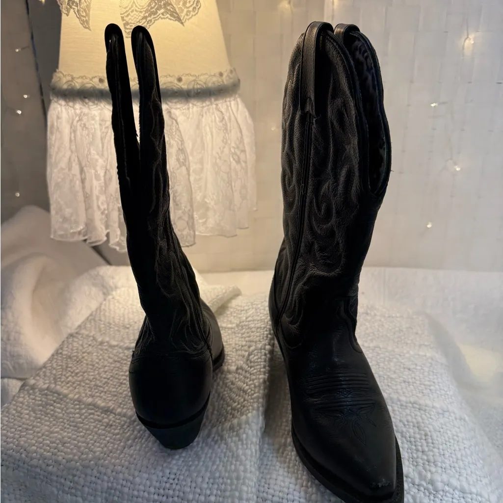 Laredo Leopard Print Cowboy Boots - Image 3