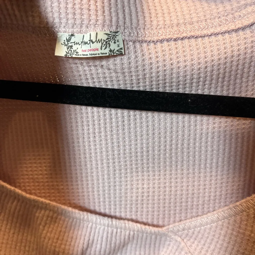 Free People on a Cloud Plush Pink Bell Sleeve - Image 9