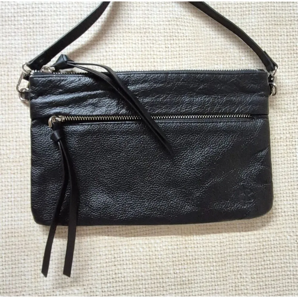 Handbag Butler Black Leather Mighty Purse Crossbody Bag Minimalist Closet Staple - Image 6