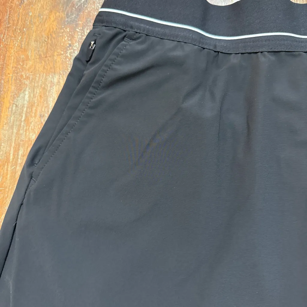 SOYBU Black Athletic Skort with White Stripe Medium Tennis - Image 3