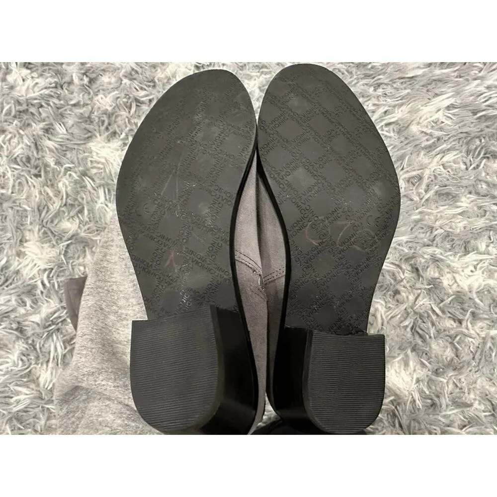 Vionic Tinsley Gray Suede Leather Knee High Boots Sz. 5 - Image 5